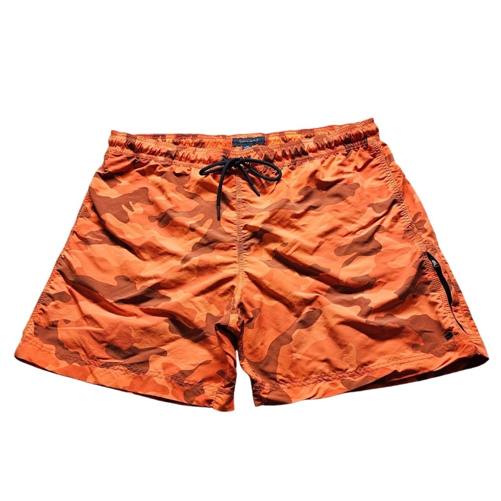 Tommy Hilfiger Swim Trunks Orange Camo Mens XL Board Shorts Beachwear Casual